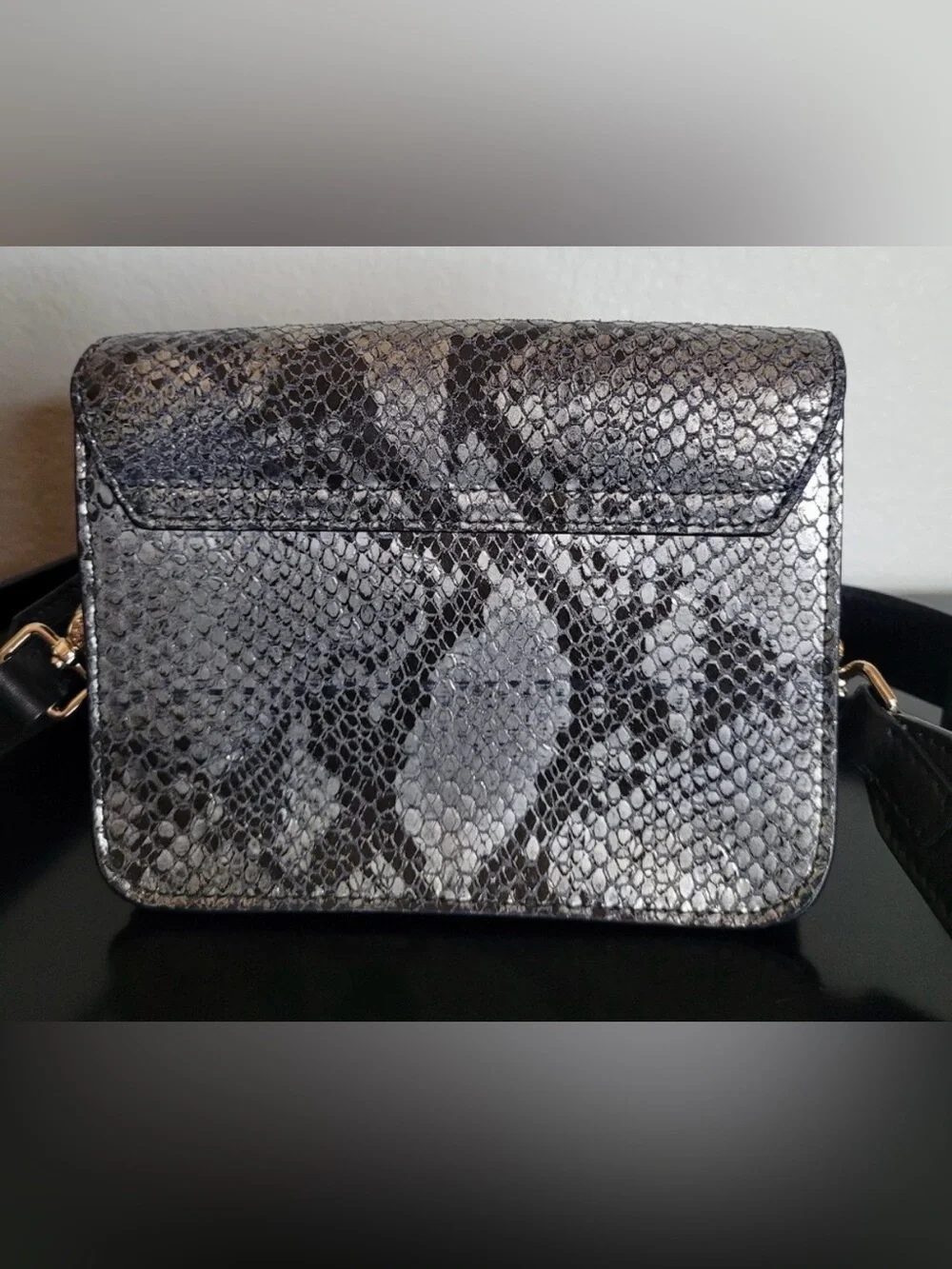 Furla Metropolis Snakeskin Embossed Mini Crossbody Bag